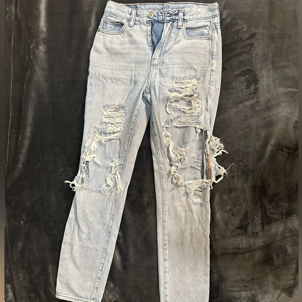 Ripped light wash jeans